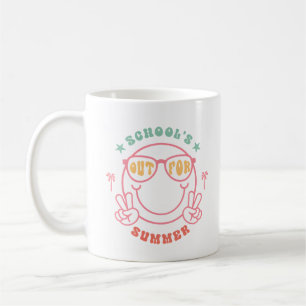 Retro Groovy Schule ist für den Sommer aus Smiley  Kaffeetasse
