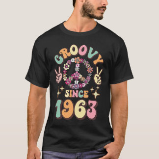 Retro Groovy Seit 1963 Vintager Geburtstag 60er 70 T-Shirt