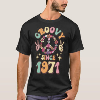 Retro Groovy Seit 1971 Vintager Geburtstag 70er 80 T-Shirt