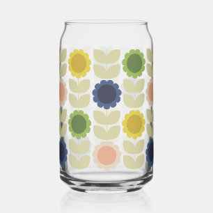 Retro Groovy Sommerblumen Stiele Dosenglas