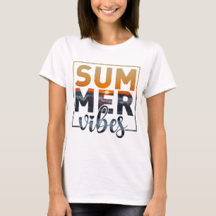 Retro Groovy Sommervibes, Sommerferien T-Shirt