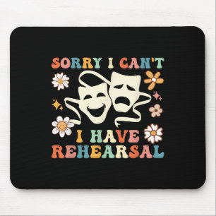 Retro Groovy Sorry, ich kann nicht, ich habe Probe Mousepad