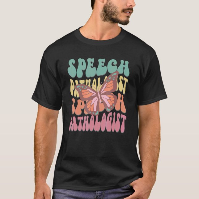 retro groovy speech language pathologist therapy T-Shirt (Vorderseite)