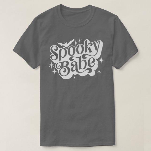 Retro Groovy Spooky Babe Spooky Season Funny Hallo T-Shirt (Design vorne)