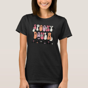 Retro Groovy Spooky Doula Halloween-Party Faboolou T-Shirt