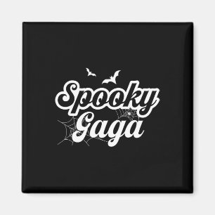 Retro Groovy Spooky Gaga Halloween Hexenmeister Ma Magnet