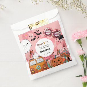 Retro Groovy Spooky Halloween Geburtstag vielen Da Geschenktütchen