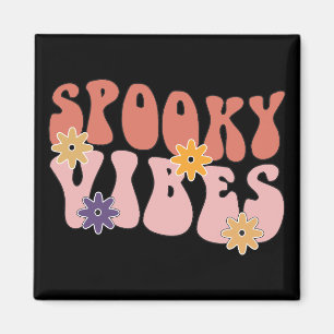 Retro Groovy Spooky Vibes Halloween Magnet