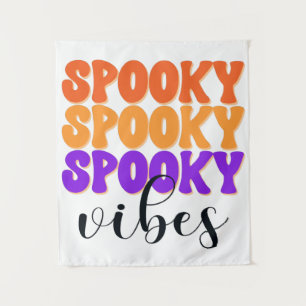 Retro Groovy Spooky Vibes Vintag Halloween Wandteppich