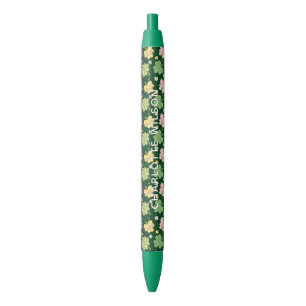 Retro Groovy St Patrick's Day Monogram Kugelschreiber
