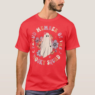 Retro Groovy Stolz Mitglied der Spooky Squad Hallo T-Shirt