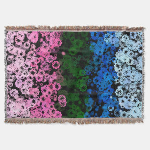 Retro Groovy Süße Blumen Omniromantische Pride-Fla Decke
