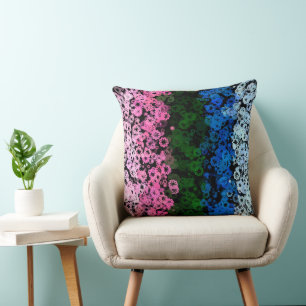 Retro Groovy Süße Blumen Omniromantische Pride-Fla Kissen
