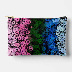 Retro Groovy Süße Blumen Omniromantische Pride-Fla Zubehörtasche