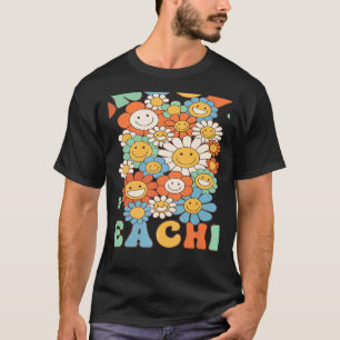 Retro Groovy Teacher Groovy Geburtstagsparty Match T-Shirt