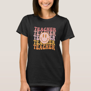 Retro Groovy Teacher Inspiration farbenfrohe Rücks T-Shirt