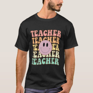 Retro Groovy Teacher Inspiration farbenfrohe Rücks T-Shirt