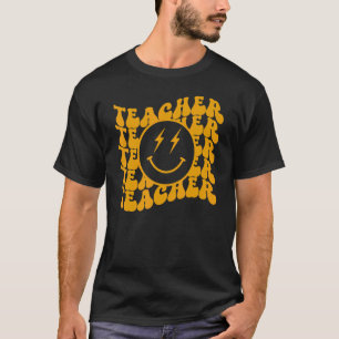 Retro Groovy Teacher Inspiration farbenfrohe Rücks T-Shirt