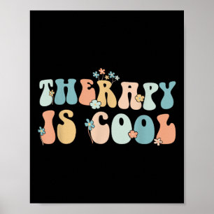 Retro Groovy Therapie ist Cool Mental Health S Awa Poster