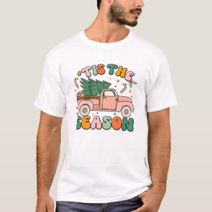 Retro Groovy Tis The Season Weihnachten Weihnachte T-Shirt