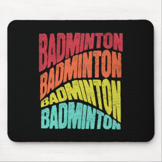 Retro Groovy Vibe Badminton Sportteam Mousepad