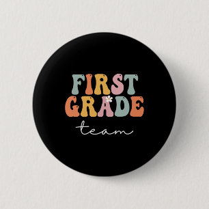 Retro Groovy Vintag erster Tag Button