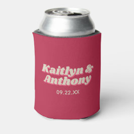 Retro Groovy Viva Magenta Wedding Dosenkühler