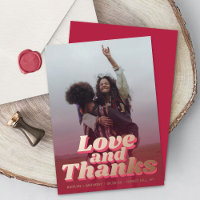 Retro Groovy Viva Magenta Wedding Vielen Dank