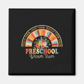 Retro Groovy Vorschul-Traumteam Zurück zur Schule  Magnet