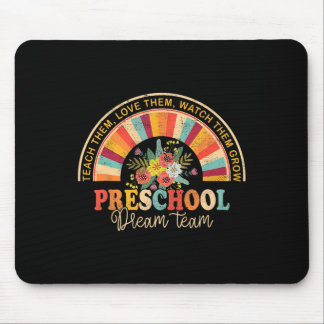 Retro Groovy Vorschul-Traumteam Zurück zur Schule  Mousepad