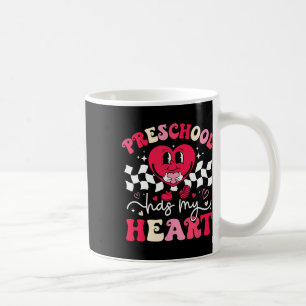 Retro Groovy Vorschule Hat Mein Herz Lehrer Valent Kaffeetasse