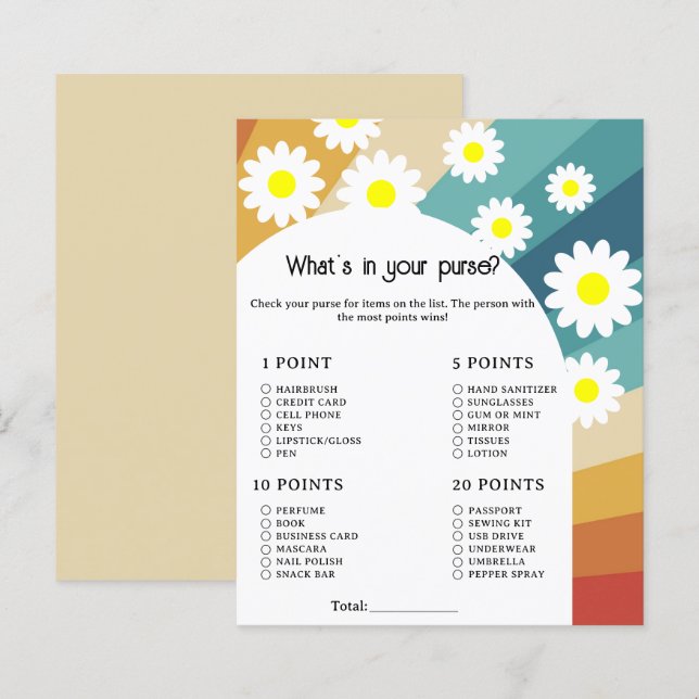 Retro Groovy - Was in Ihrem Geldbeutel steckt (Vorne/Hinten)