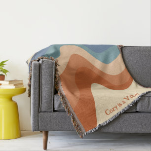 Retro Groovy Wave Pattern Cosy ist ein Vibe Decke
