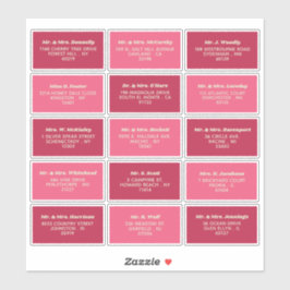 Retro Groovy Wedding individuelle Gastadresse der Aufkleber