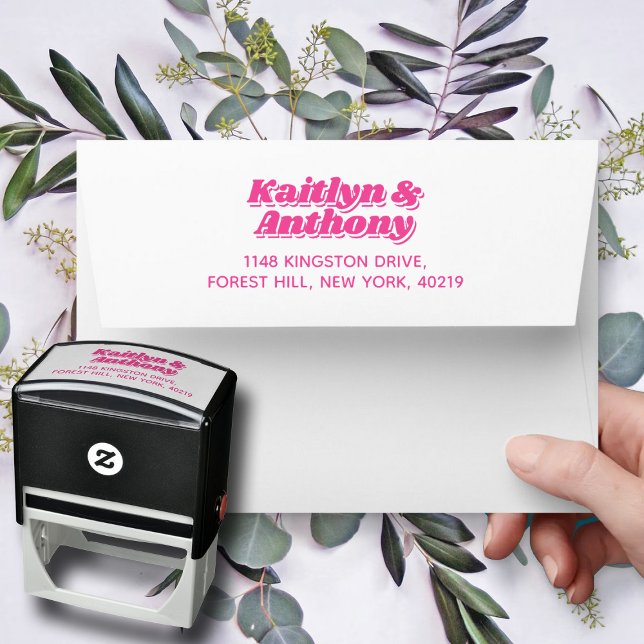 Retro Groovy Wedding Permastempel (Von Creator hochgeladen)