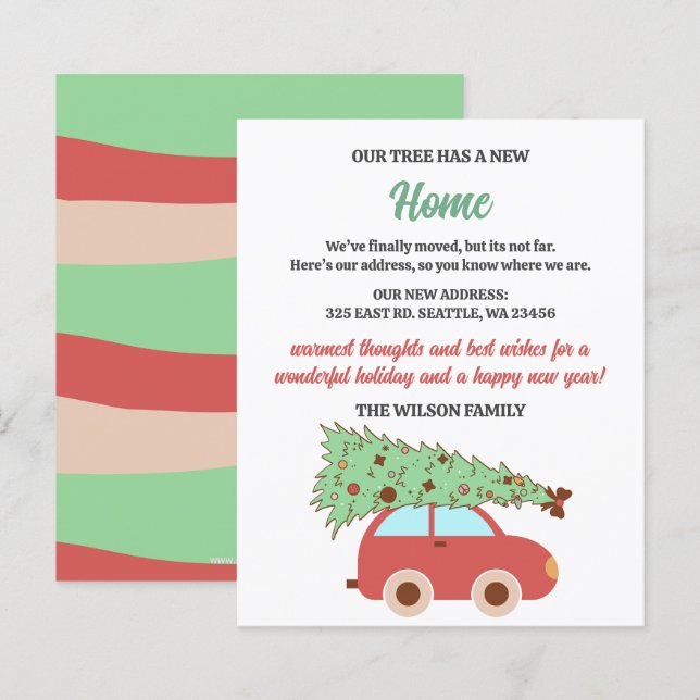 Retro Groovy Weihnachtsbaumwagen Wir haben die Kar (Vorne/Hinten)