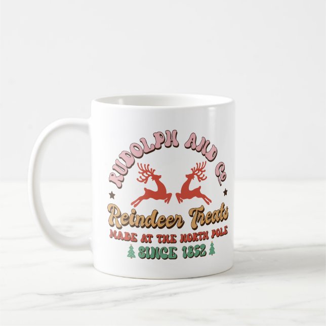 Retro Groovy Weihnachtsfeiertag Kaffeetasse (Links)