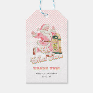 Retro Groovy Weihnachtsmann-Weihnachtsfeier Danke Geschenkanhänger