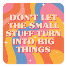 Retro Groovy Wellen mit Achtsamkeits-Mantra