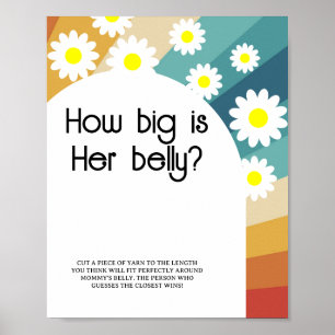 Retro Groovy - Wie groß ist ihr Bauch Spiel Poster