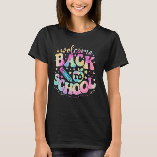 Retro Groovy Willkommen zurück zum Schullehrer T-Shirt