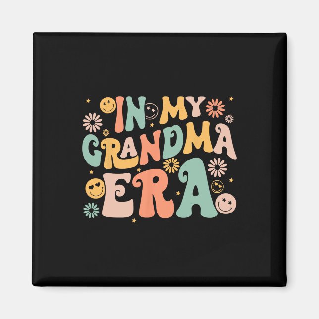 Retro Groovy zum Tag der Großmütter Magnet (Vorne)