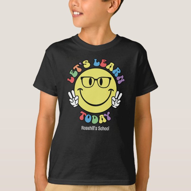Retro Groovy Zurück zur Schule T-Shirt (Vorderseite)