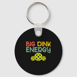 Retro große Dink-Energie Pickleball lustiger Pickl Schlüsselanhänger