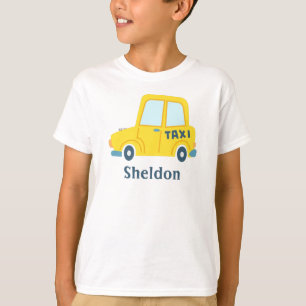 Retro große gelbe Taxi personalisieren T-Shirt
