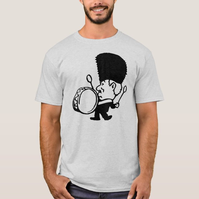 Retro große Trommel T-Shirt (Vorderseite)