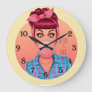 Retro Große Wanduhr