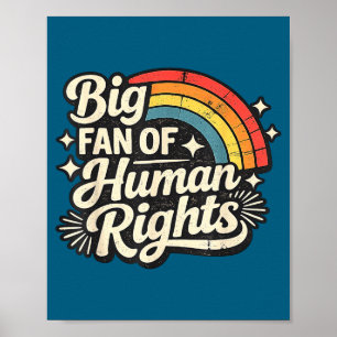 Retro-Großer-Fan-Menschenrechte-Kunstwerk Poster