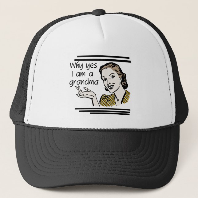 Retro Großmutter-T-Shirts und Geschenke Truckerkappe (Vorderseite)