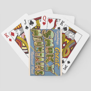 Retro-Großsmoky-Mountains-Spielkarten Spielkarten